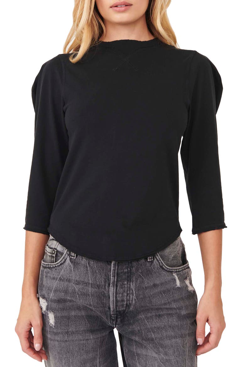 We the Free Clover Puff Shoulder Top, Main, color, BLACK