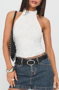 Princess Polly Hotter Than Fire Halter Lace Top