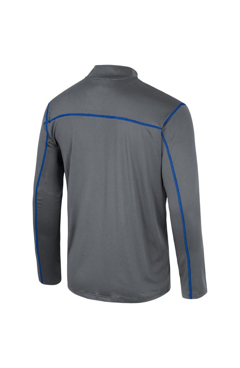 COLOSSEUM Men's Colosseum Charcoal Kansas Jayhawks Cameron Quarter-Zip Windshirt, Alternate, color, 