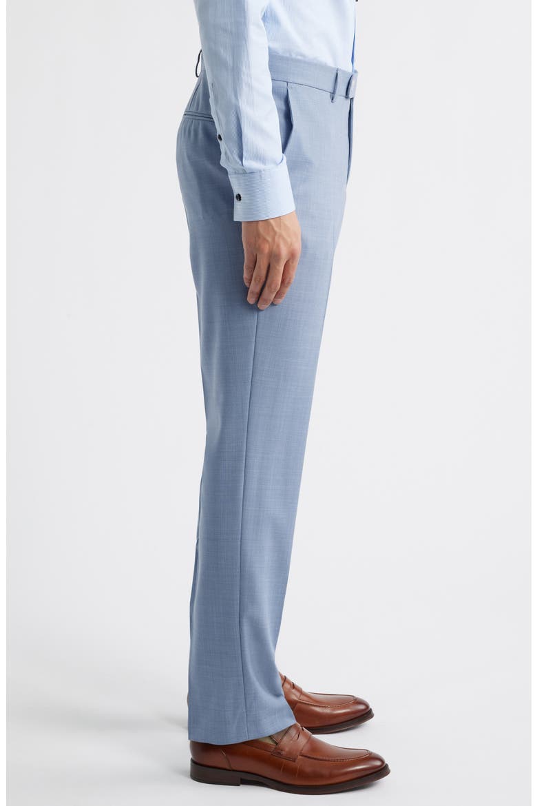 Genius Slim Fit Flat Front Stretch Dress Pants, Alternate, color, OPEN BLUE