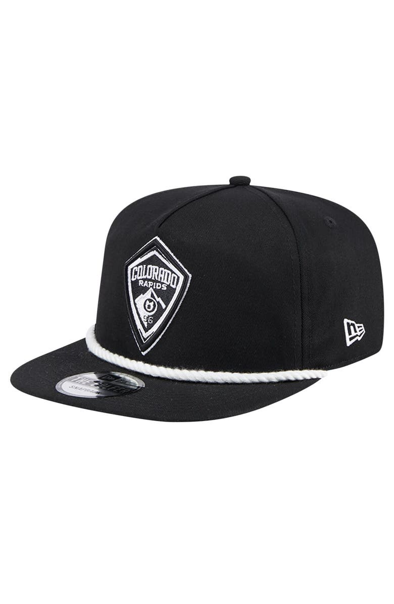 New Era Men's New Era Black Colorado Rapids 2024 Kick Off Collection Golfer Snapback Hat, Alternate, color, 