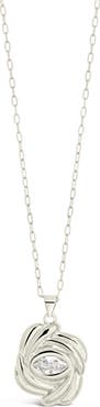 Sterling Forever Mireille CZ Rose Pendant Necklace
