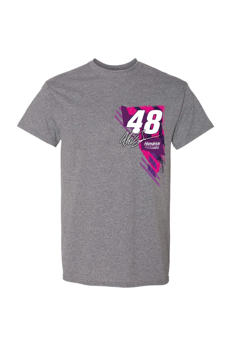 Men's Hendrick Motorsports Team Collection  Heather Charcoal Alex Bowman  Ally T-Shirt, Alternate, color, Heather Charcoal
