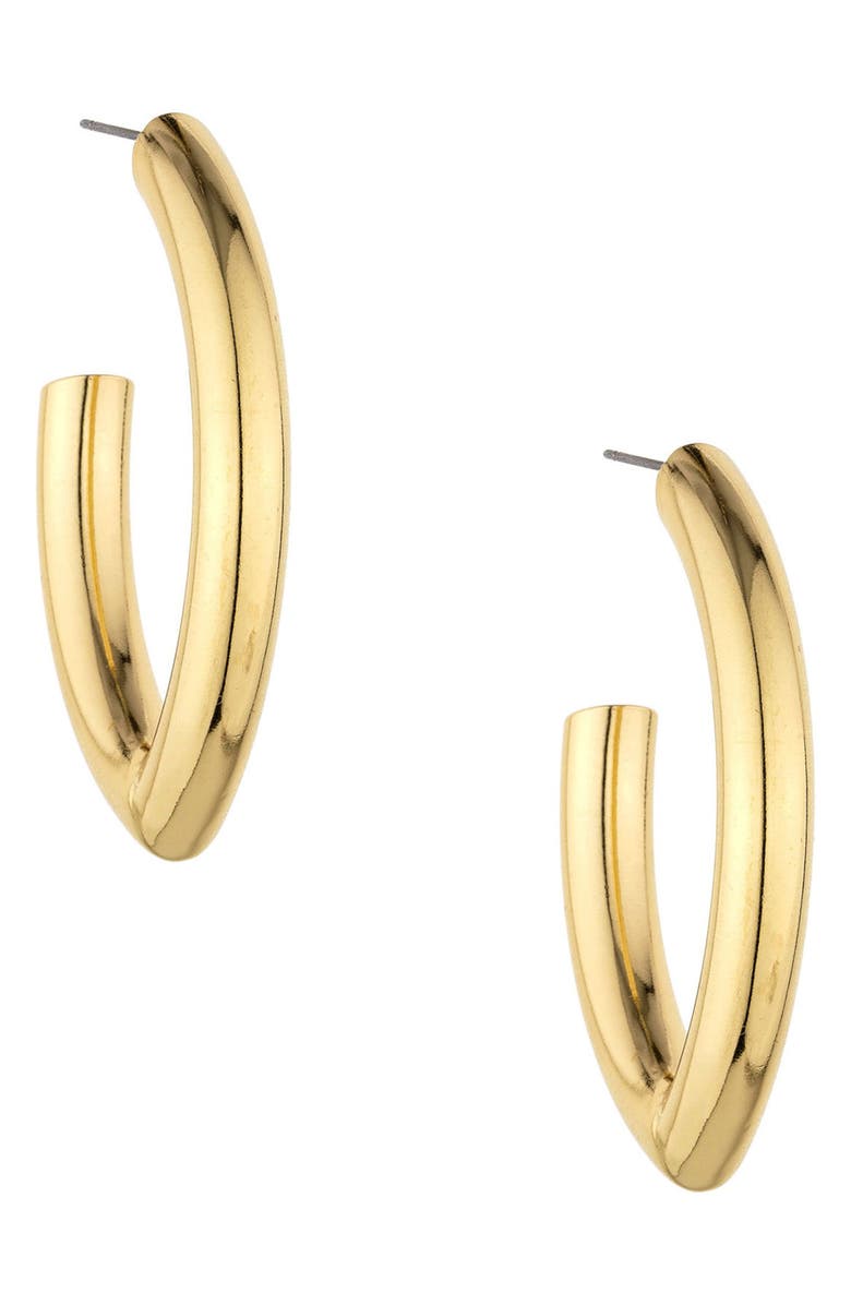 Ettika Mara Hoop Earrings, Alternate, color, Gold