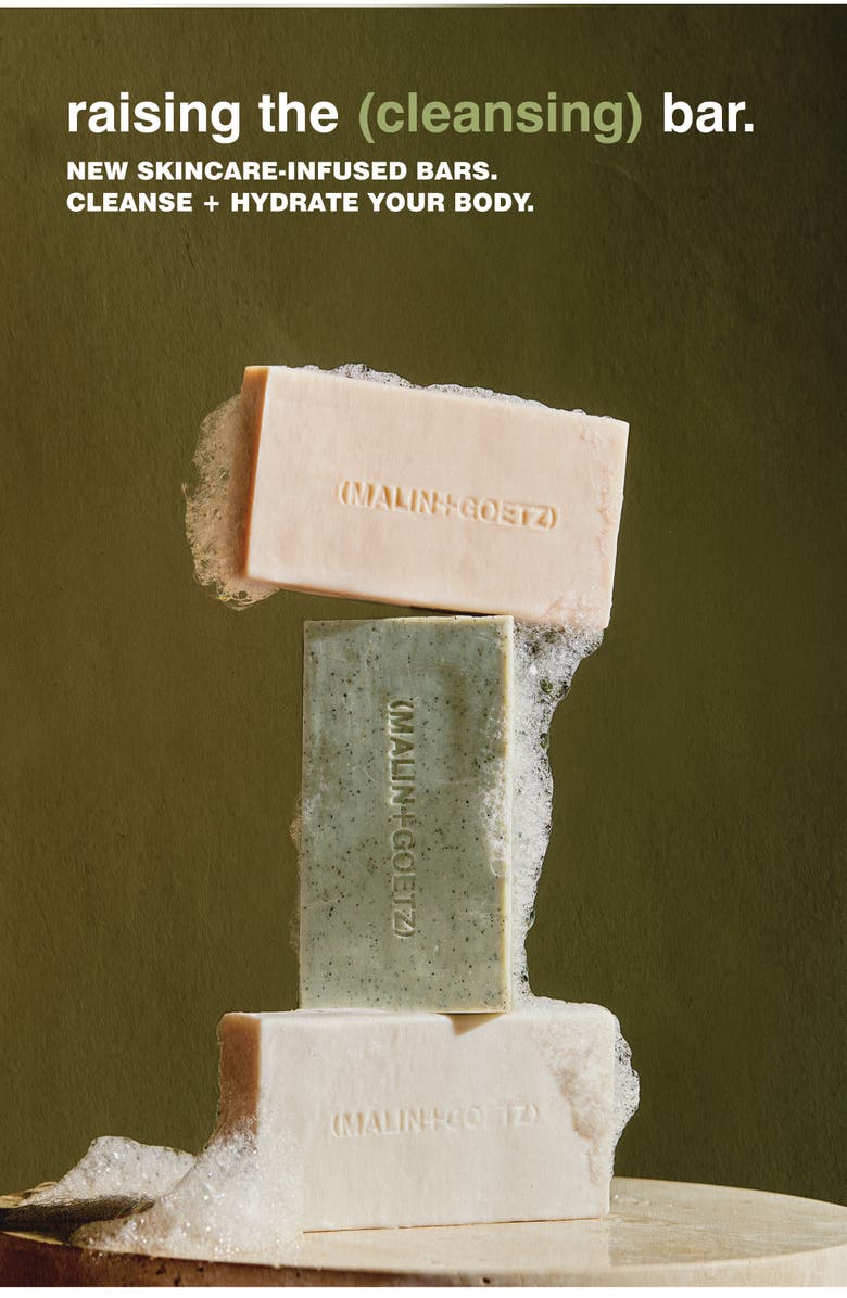 MALIN+GOETZ Mandelic Acid Exfoliating Bar in Eucalyptus, Alternate, color, Light Green