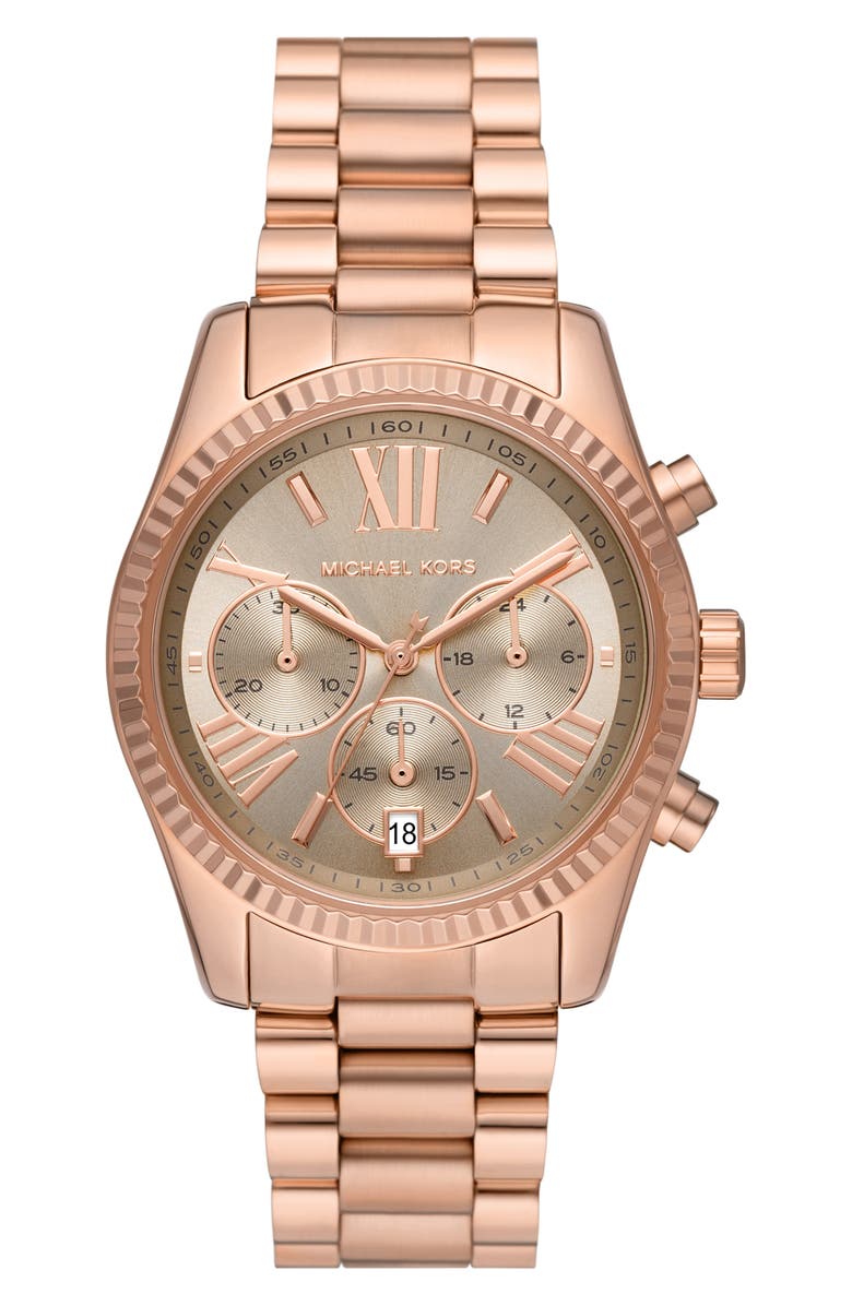 Michael Kors MICHAEL Michael Kors Lexington Chronograph Bracelet Watch, Main, color, 
