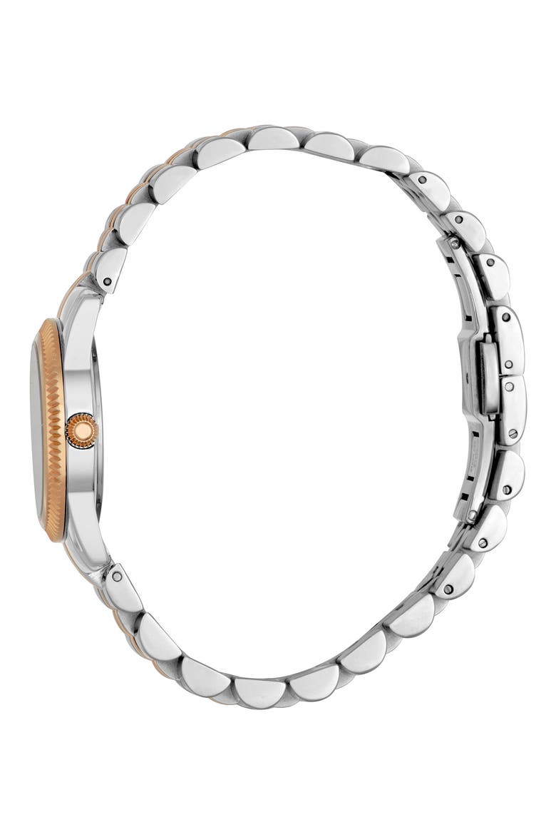 Bracelet Watch, 28mm, Alternate, color, TWO TONE SILVER & ROSE GOLD