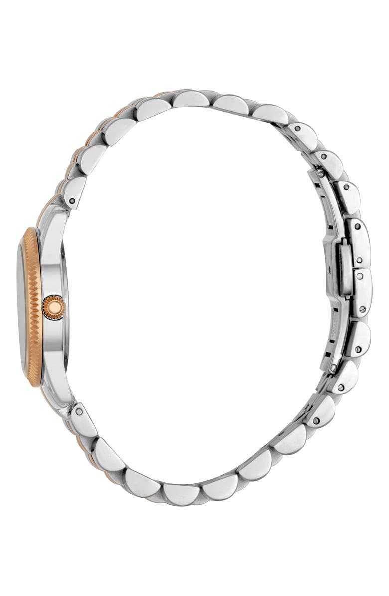 Roberto Cavalli Bracelet Watch, 28mm, Alternate, color, Two Tone Silver & Rose Gold