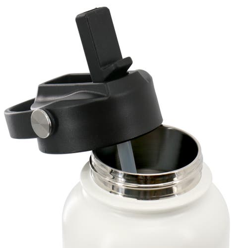 Gibson Home Marina 38oz Stainless Steel Thermal Bottle With Lid In White