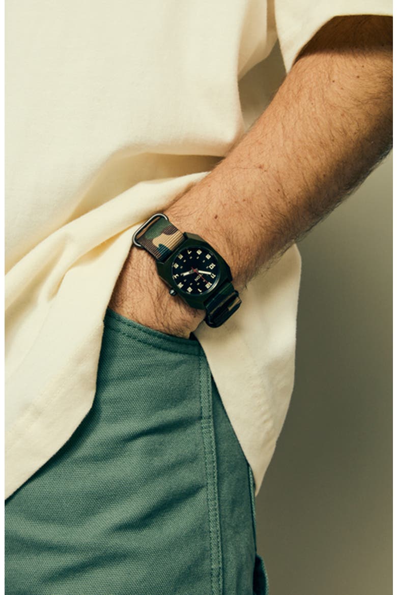 The Scout Camo Strap Watch, 35mm, Alternate, color, DARK OLIVE / CAMO