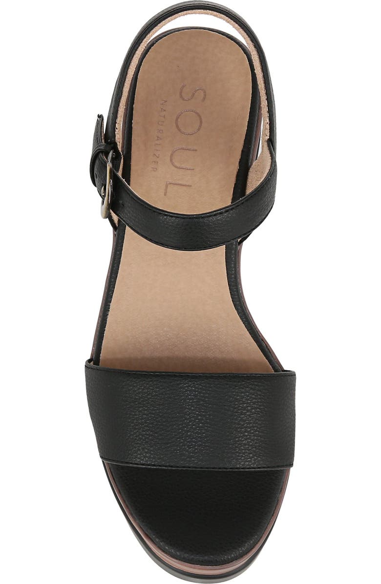 SOUL NATURALIZER Graciela Wedge Sandal, Alternate, color, Black Faux Leather