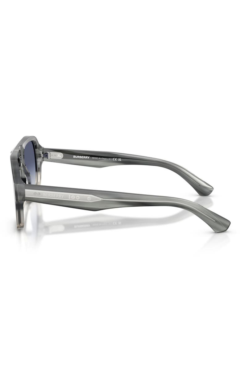 Burberry 55mm Pilot Sunglasses, Alternate, color, Grey Gradient / Grey Blue
