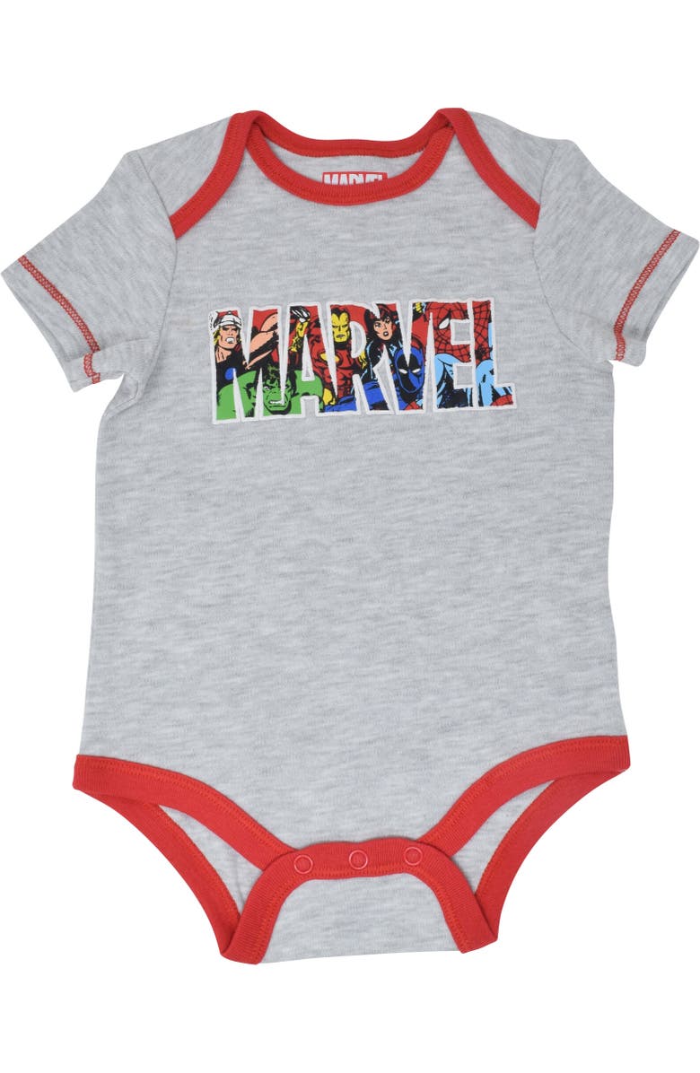 Marvel Avengers Spider-Man 5-Pack Bodysuit, Alternate, color, Marvel Superheroes