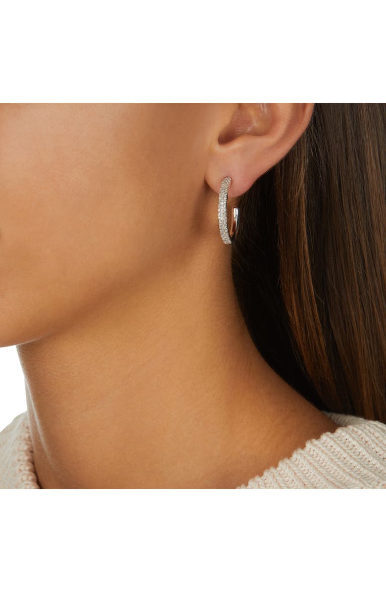 Monica Vinader Fiji Large Diamond Hoop Earrings, Alternate, color,