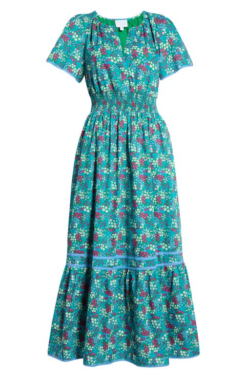 Punta Alta Ordy Smocked Midi Dress