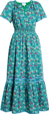 SUGARLIPS Punta Alta Ordy Smocked Midi Dress