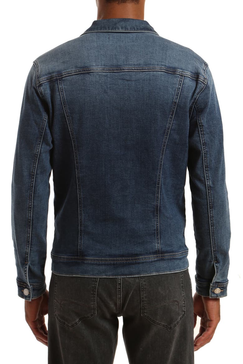 Frank Denim Trucker Jacket, Alternate, color, DARK FOGGY FEATHER BLUE