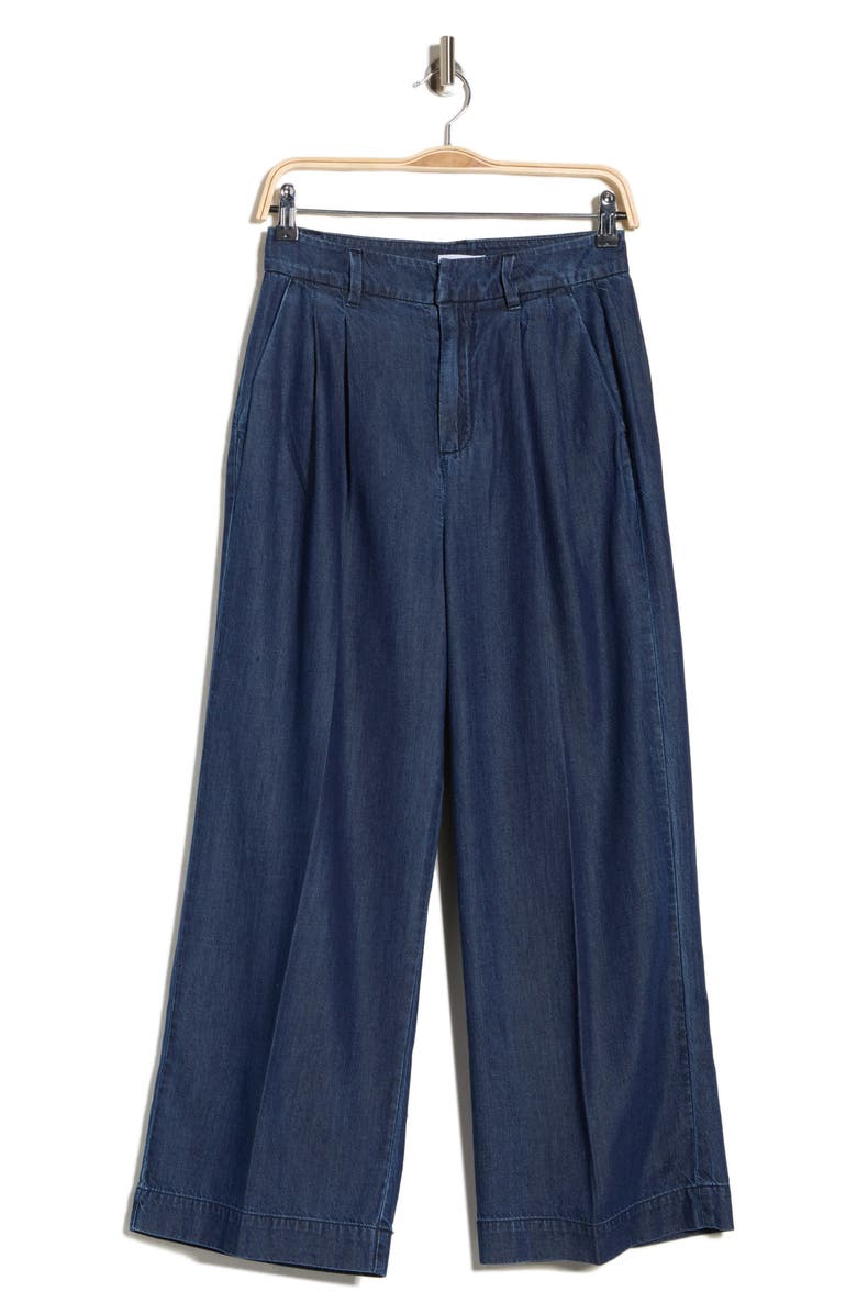Good American High Waist Crop Wide Leg Jeans, Alternate, color, Indigo1187