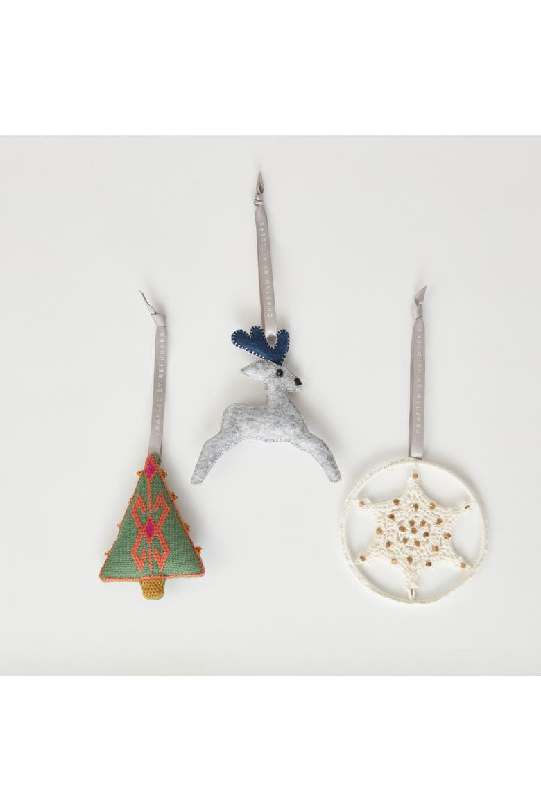 Serene Winter Trio - Ornaments, Main, color, Green