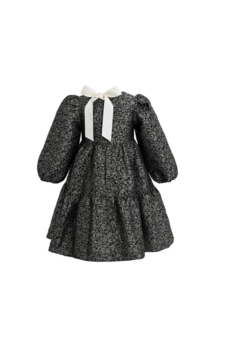 Sweet Cactus Tiered Floral Dress, Alternate, color, Black