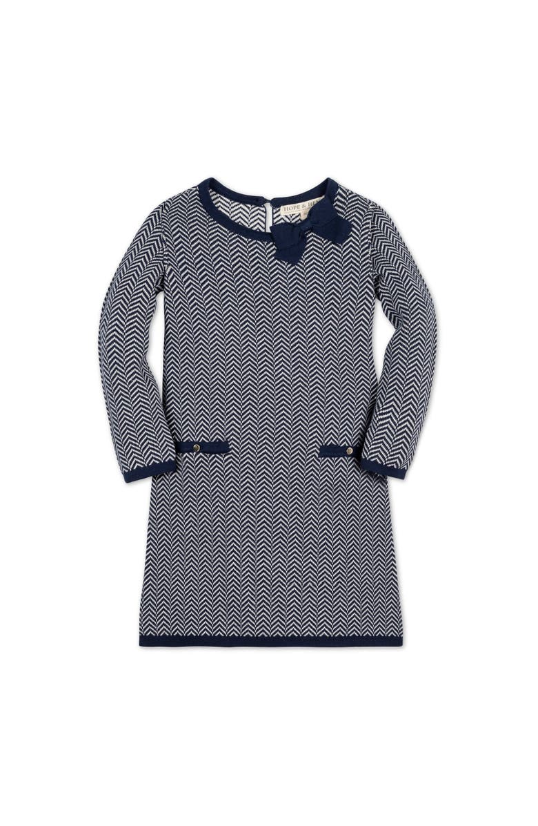 Hope & Henry Baby Girls' Organic Bow Sweater Dress, Infant, Main, color, 