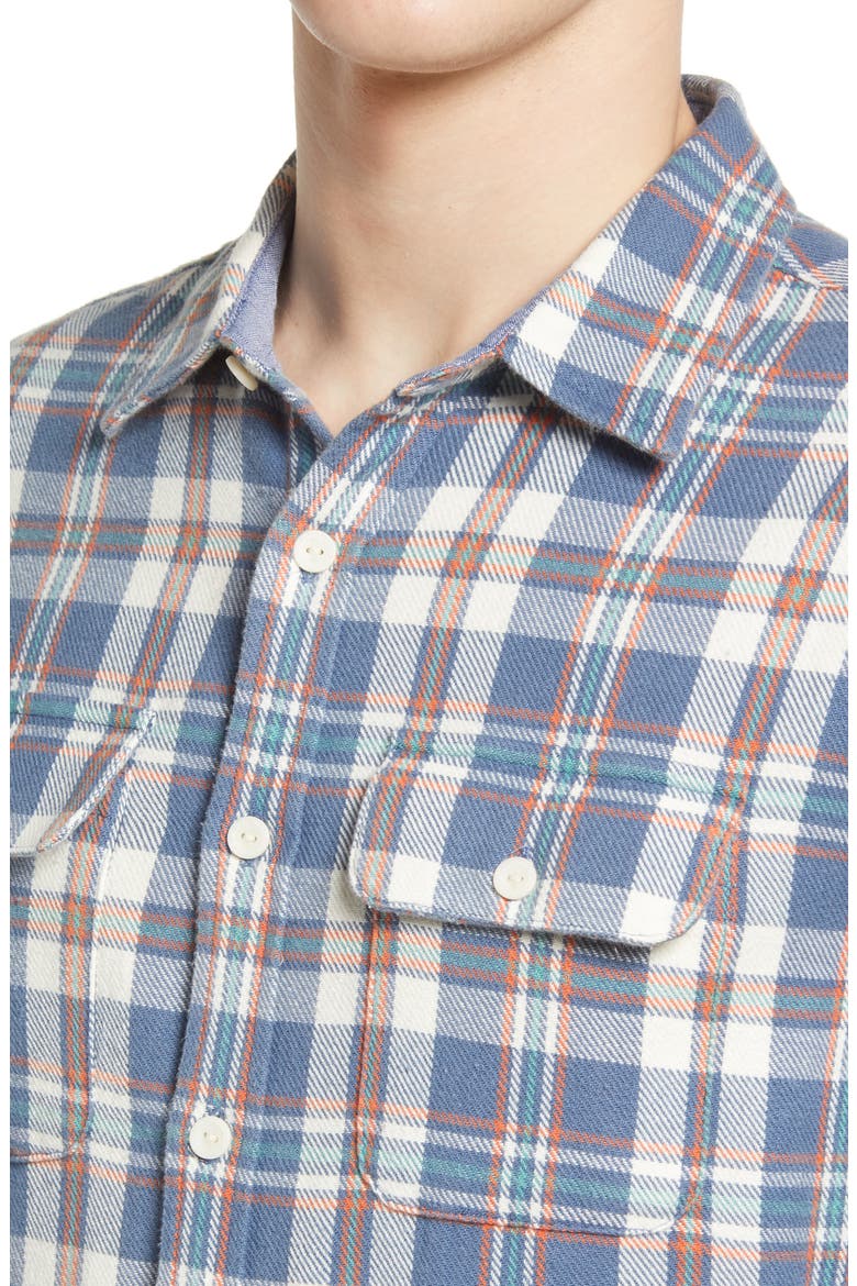 Mountain Regular Fit Flannel Button-Up Shirt, Alternate, color, MINERAL BLUE