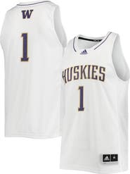 adidas Men's adidas #1 White Washington Huskies Swingman Basketball Jersey