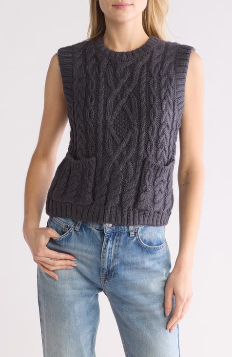 Cable Knit Sweater Vest