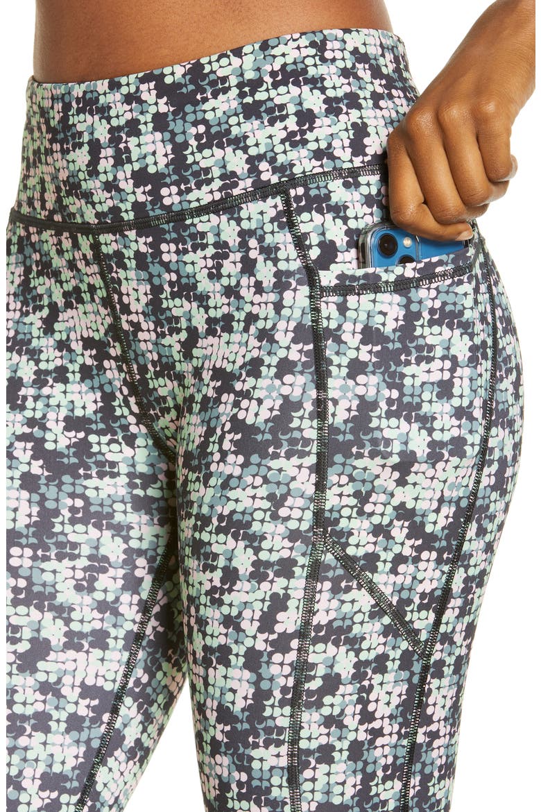 Zero Gravity Pocket 7/8 Running Leggings, Alternate, color, GREEN SB OVERLAY PRINT