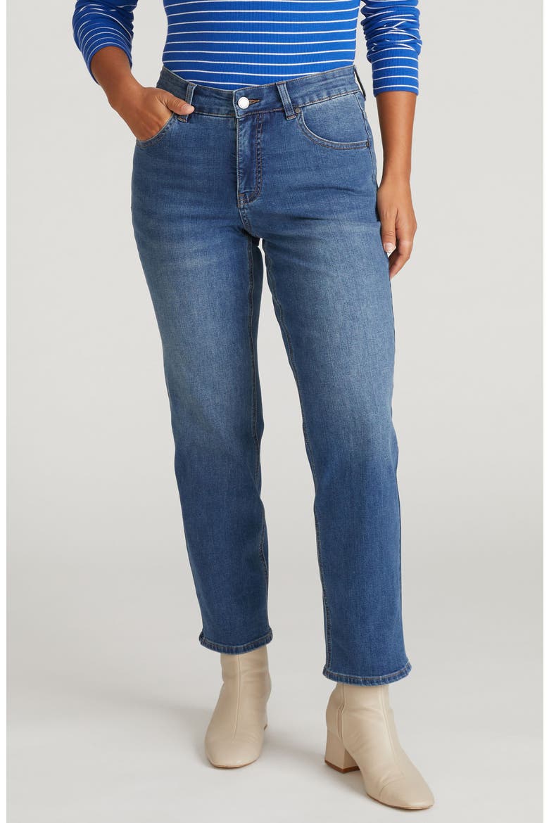 Seine Straight Leg Jeans, Main, color, ANZIO BLUE