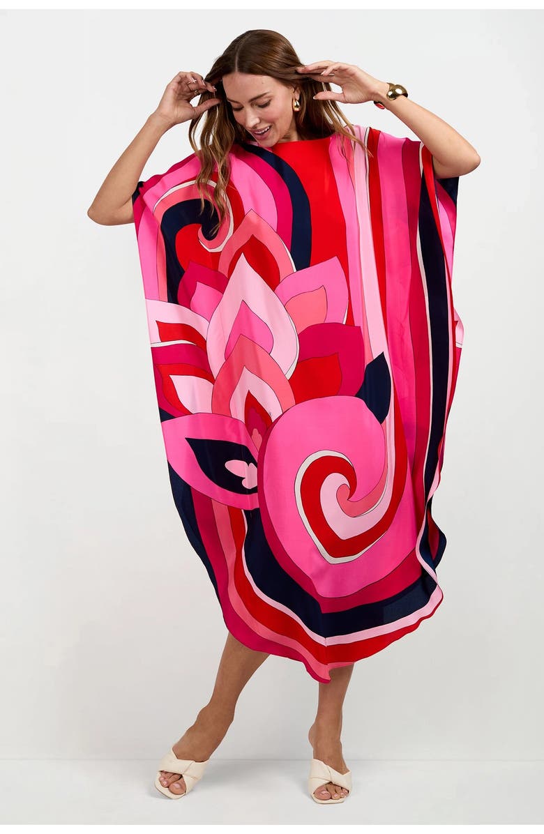 Trina Turk Jalani Maxi Caftan Dress, Alternate, color, Multi