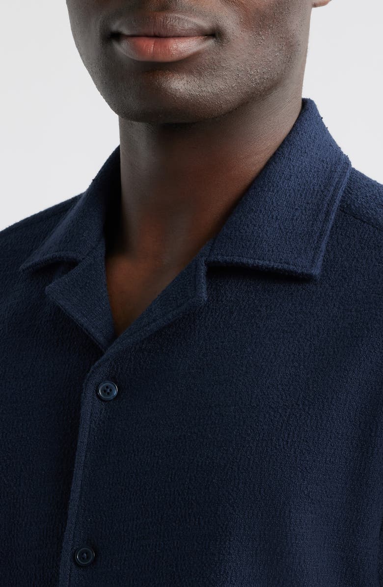 BOSS Lars Relaxed Fit Camp Shirt, Alternate, color, Dark Blue