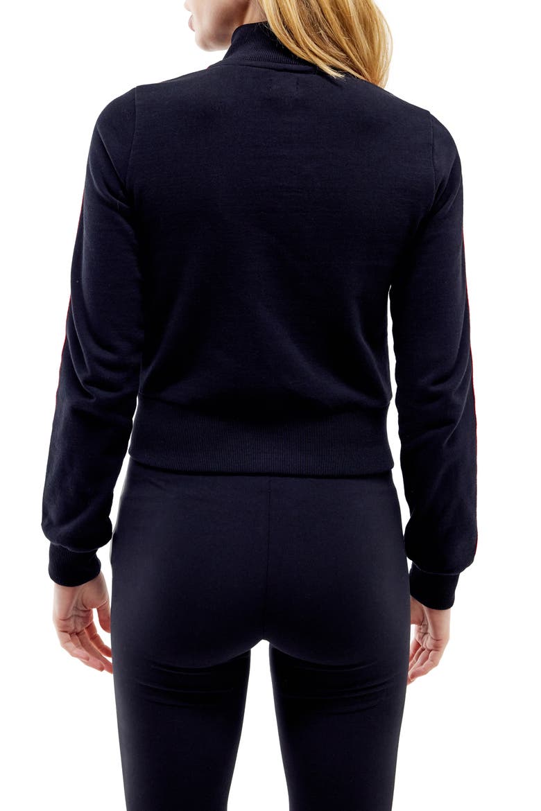 Hailey Cotton Crop Jacket, Alternate, color, BLACK