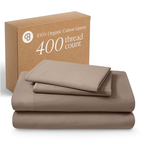 400 Thread Count Organic Cotton Sateen Sheet Set