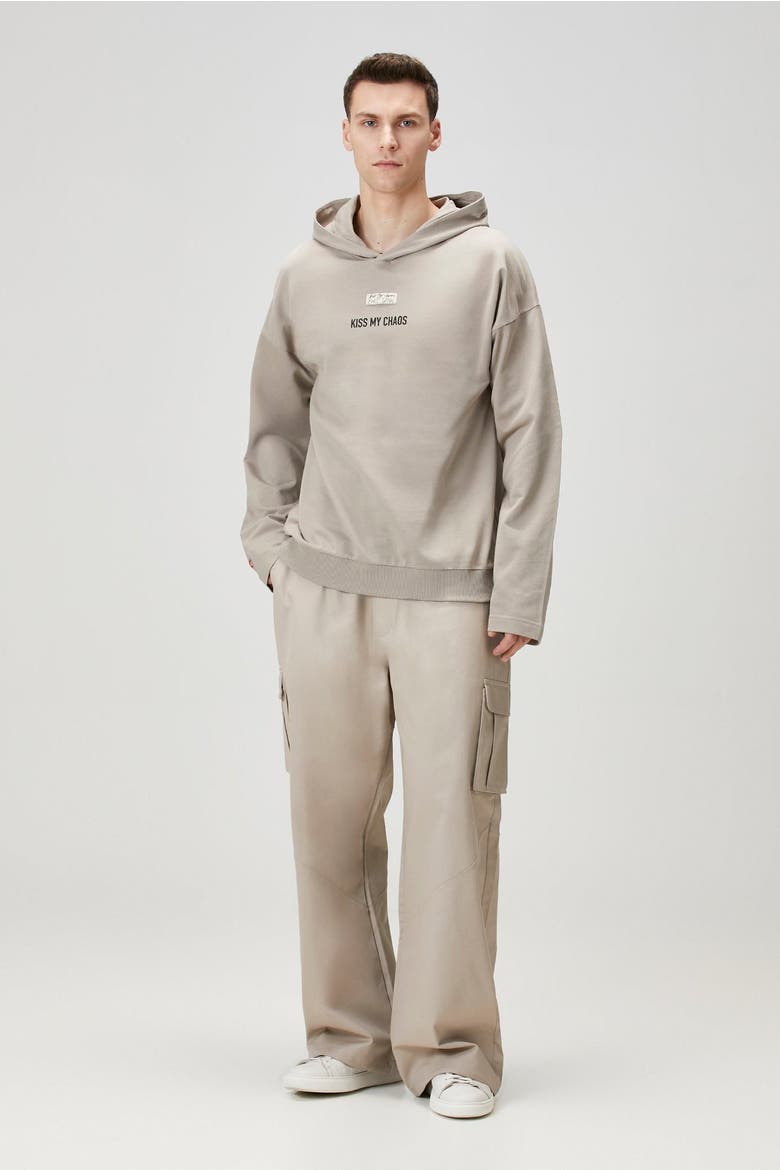 Pure Cotton Regular Fit Hoodie, Alternate, color, beige
