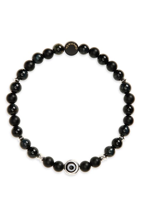 Evil Eye Orbit Beaded Bracelet