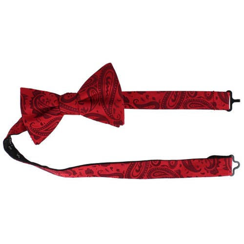 Trafalgar Banbury Tone On Tone Paisley Silk Bow Tie In Red
