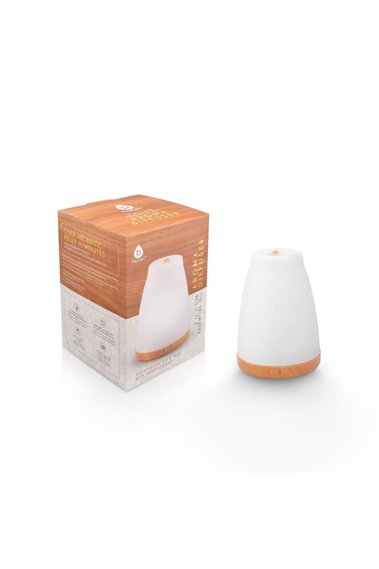 2-in-1 USB Essential oil Aroma Diffuser, Alternate, color, brown color