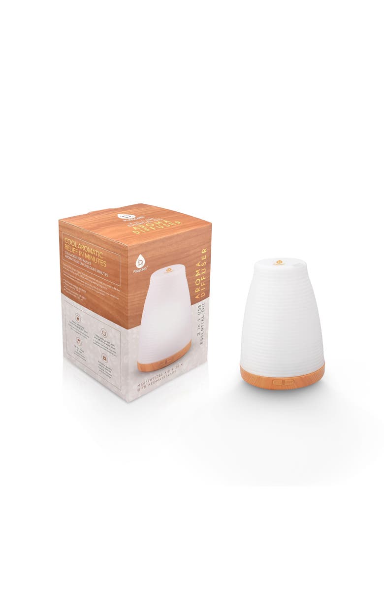PURSONIC 2-in-1 USB Essential oil Aroma Diffuser, Alternate, color, Brown Color