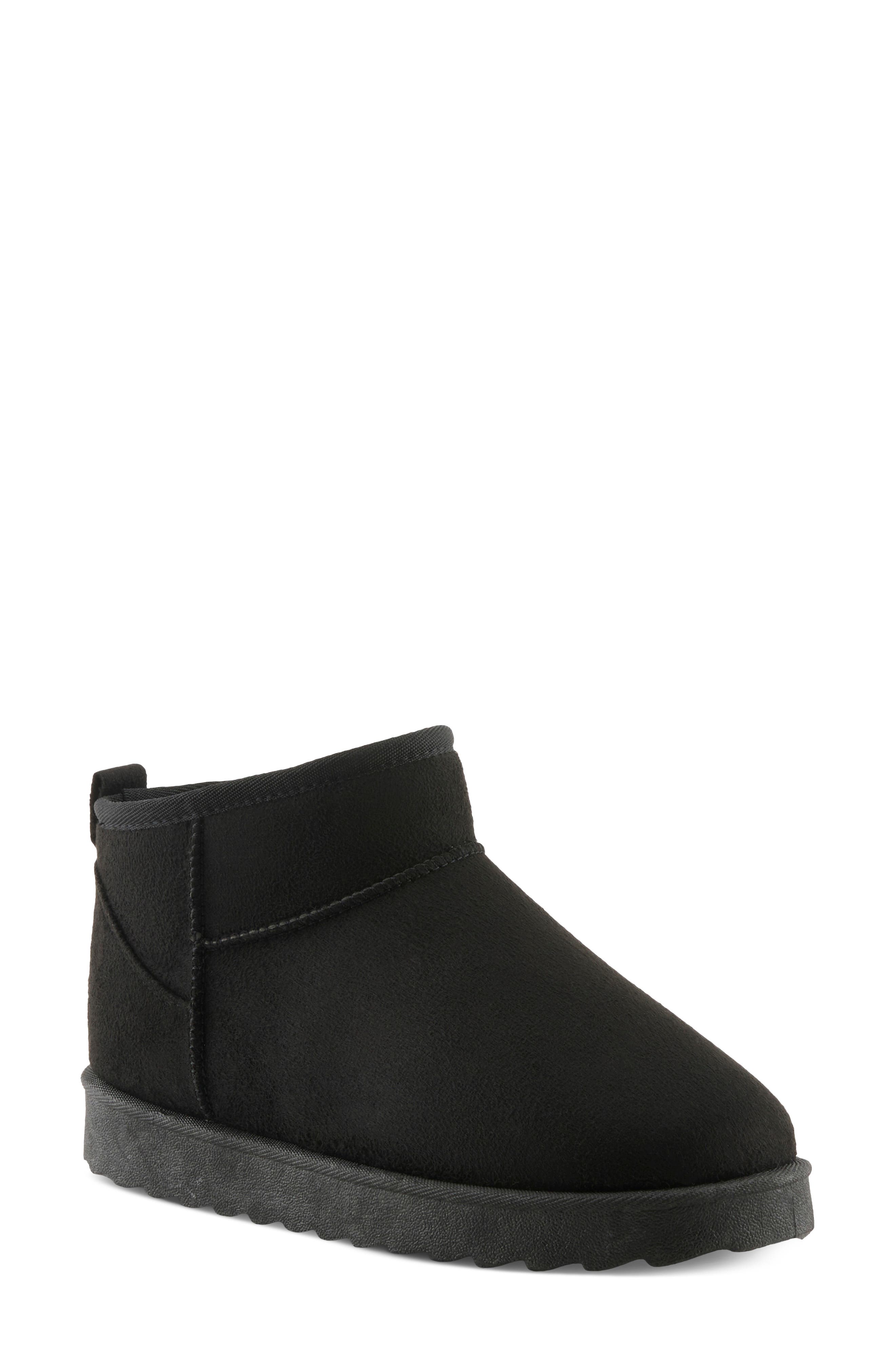 Flexus By Spring Step Albiera Faux Shearling Ankle Boot In Black