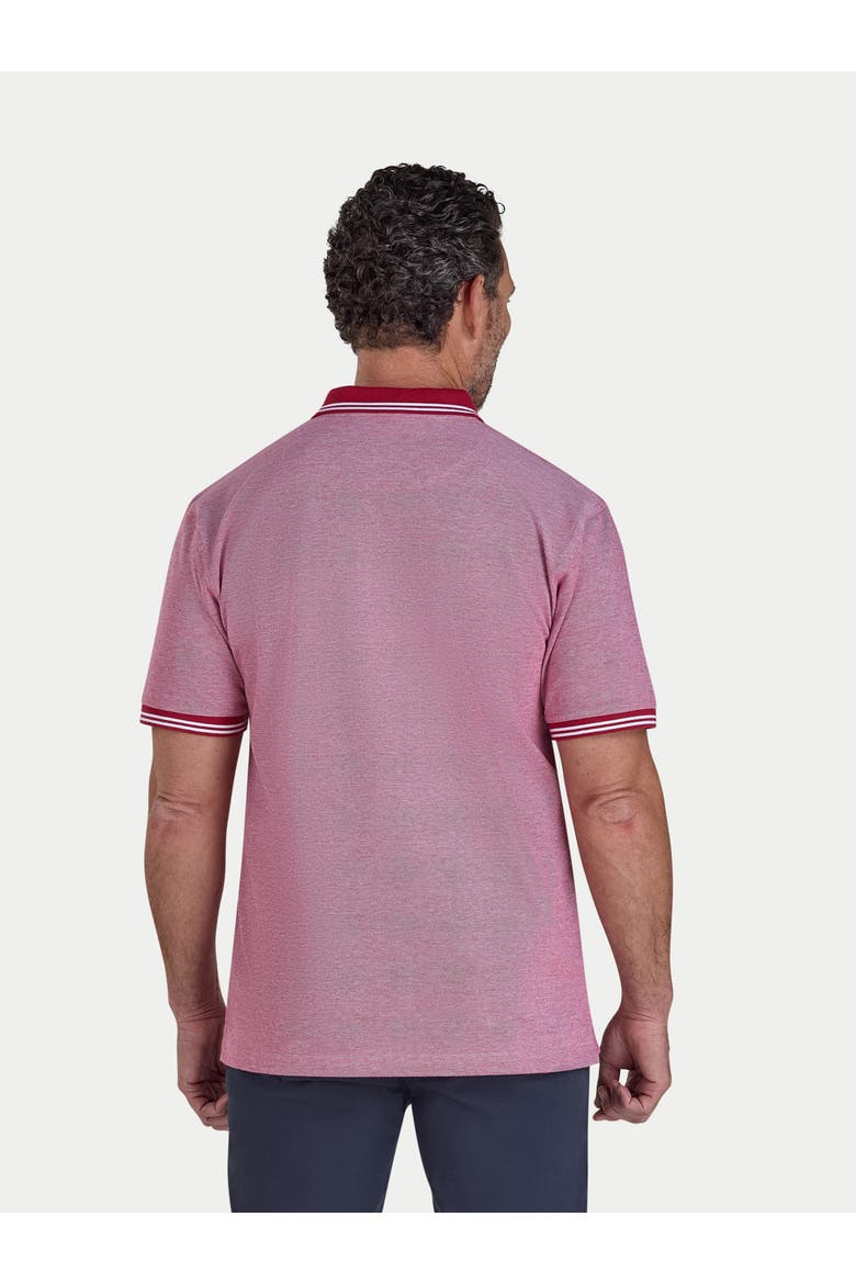 Tipped Pique Polo Shirt, Alternate, color, Berry