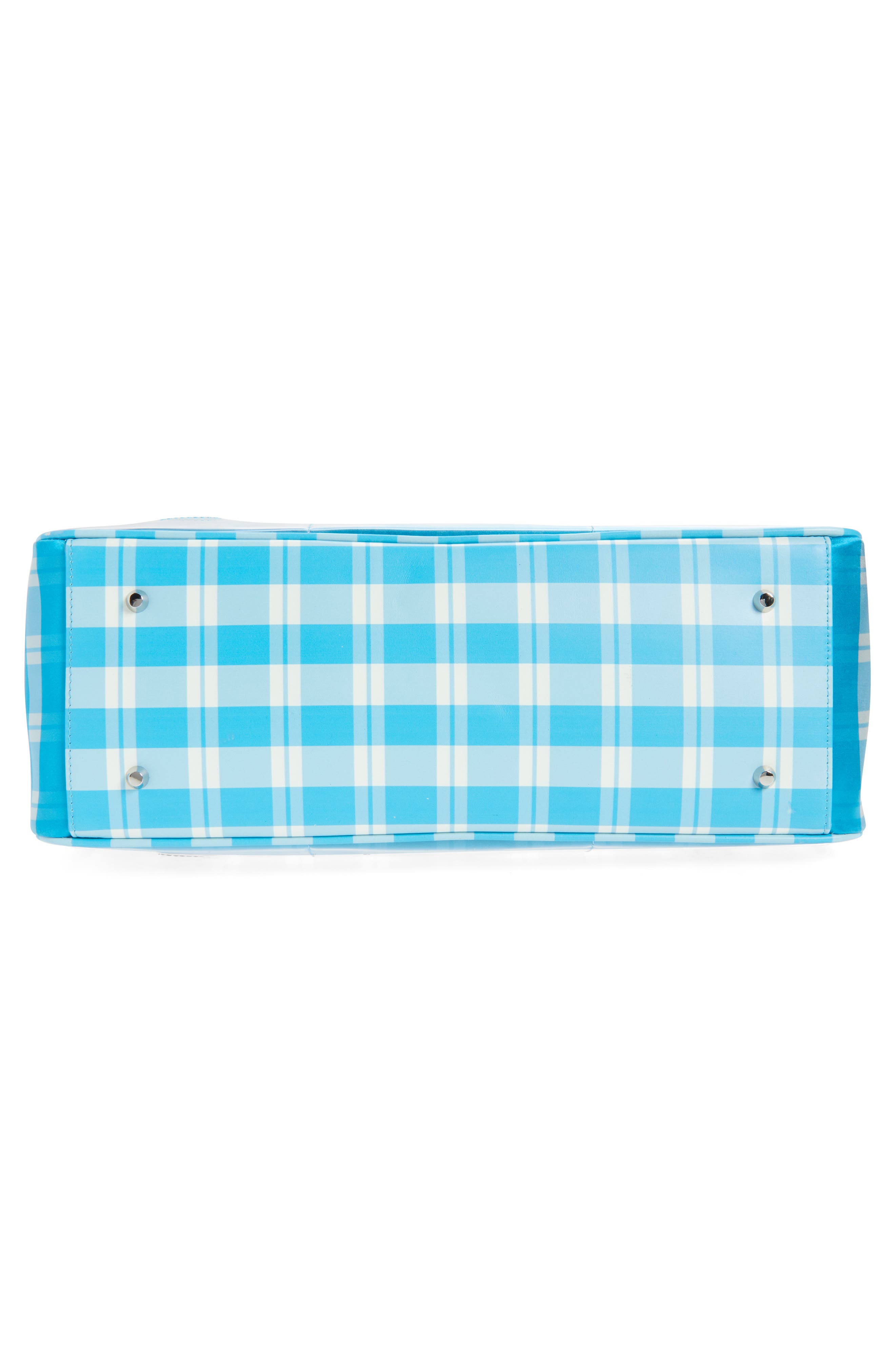 Sandy Liang Windows Check Tote, Alternate, color, Blue Multi