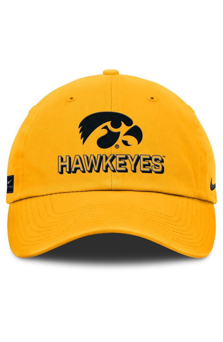 Nike Men's Nike Gold Iowa Hawkeyes 2025 On-Field Club Adjustable Hat, Alternate, color, Gold