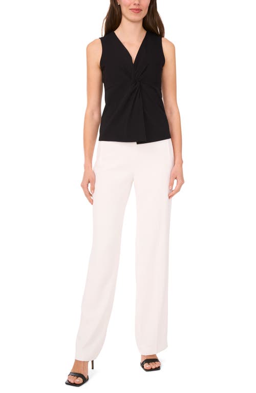 Halogenr Halogen(r) Twist Front Sleeveless Cotton Knit Top