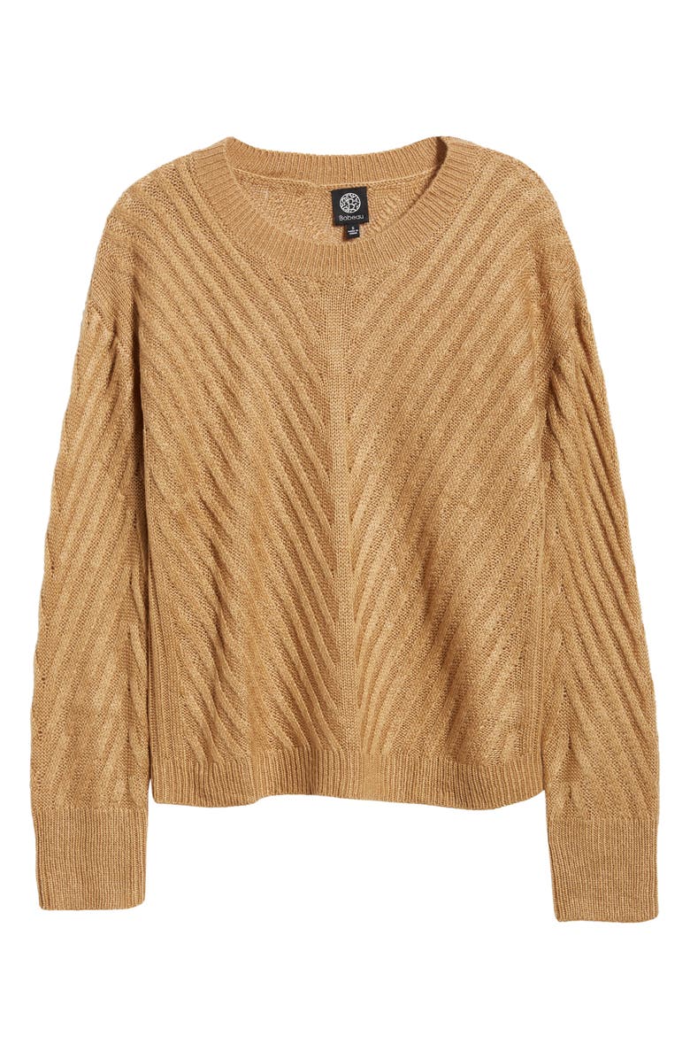 Bobeau Rib Crewneck Sweater, Alternate, color,