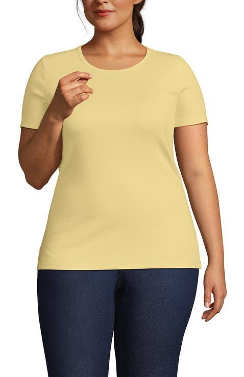 Plus Size Micro Rib T-Shirt