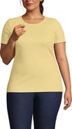Lands' End Plus Size Micro Rib T-Shirt