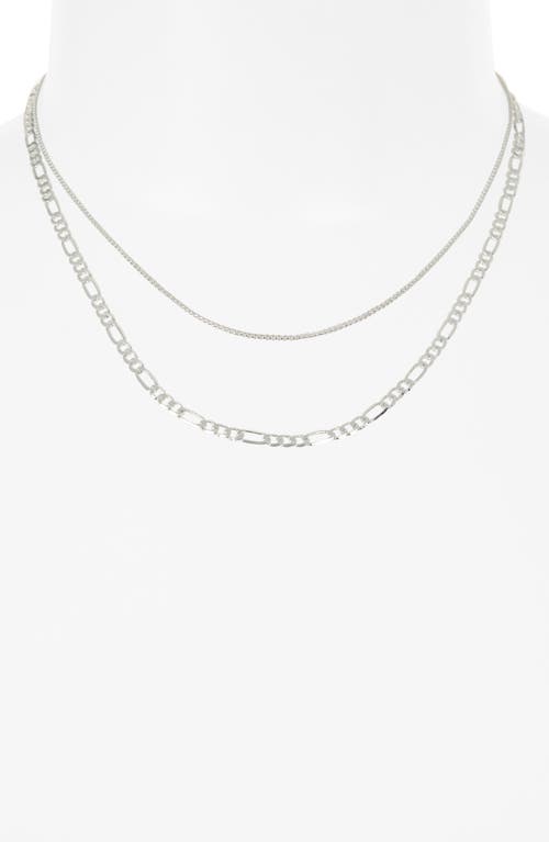 Nordstrom Rack Set Of 2 Demi-fine Box & Figaro Chain Necklaces