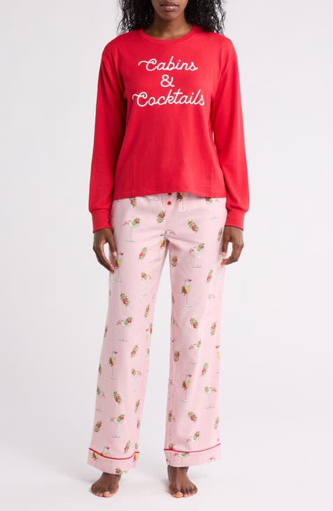 Long Sleeve Top & Flannel Pants Pajamas