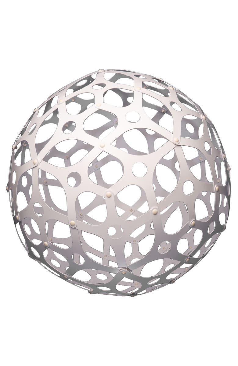 GlowTheory 18" Solar Peace Light White Outdoor Hanging Décor, Main, color, Multicolored